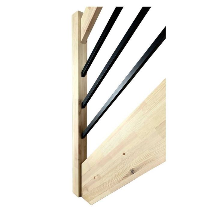 Schody MP MAX Ażurowe Tralka Czarna Balustrada