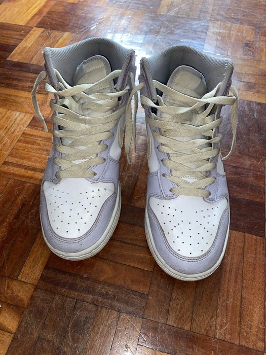 Nike mid amarelo branco e roxo