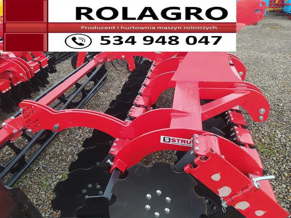 Brona talerzowa TIGER 560 talerze z wałem Transport