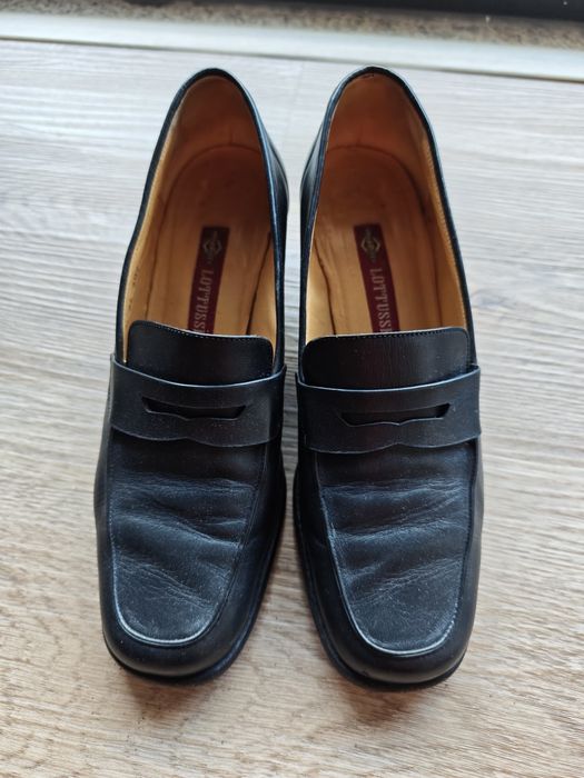 Sapatos LOTUSSE Penny Loafers Pretos - Pele/Couro (Tam.5 UK/38)