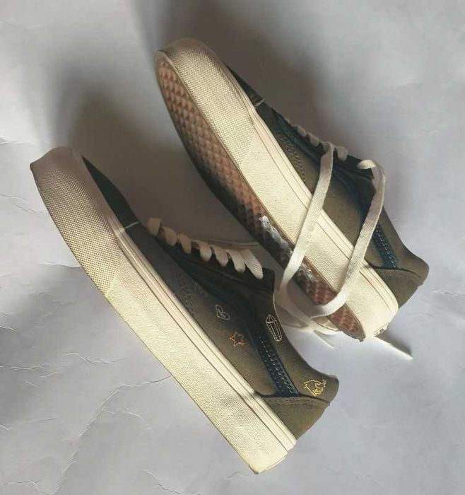 Zielone Vans 37 skóra naturalna