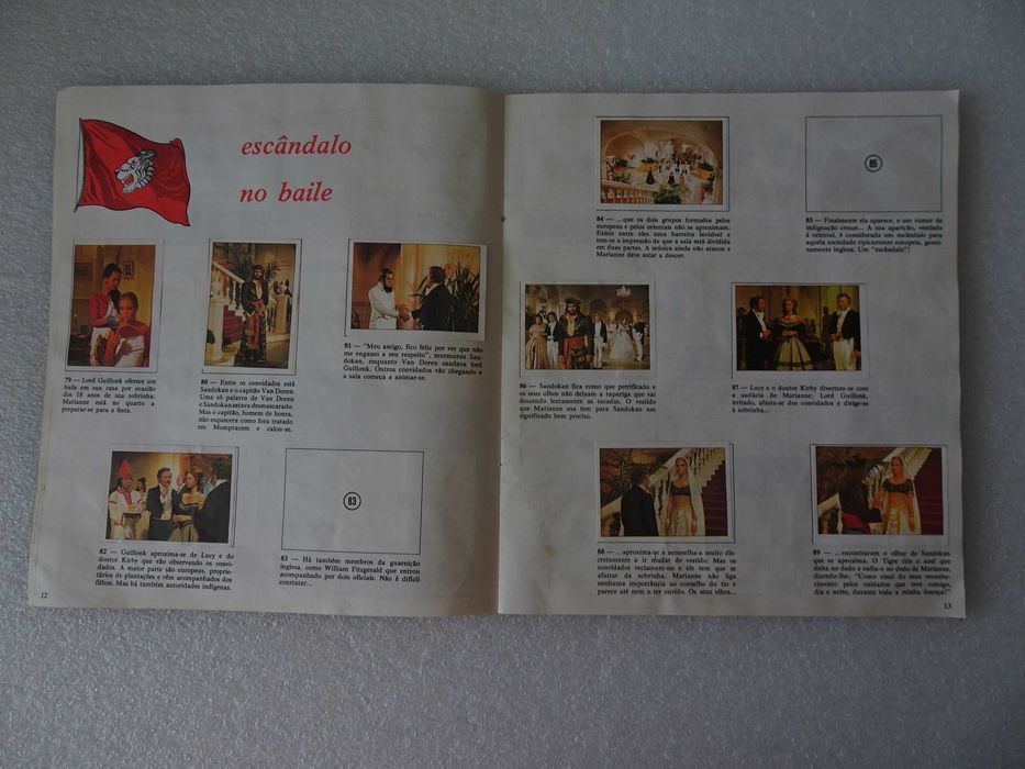 Caderneta de cromos Sandokan (faltam 86 cromos)