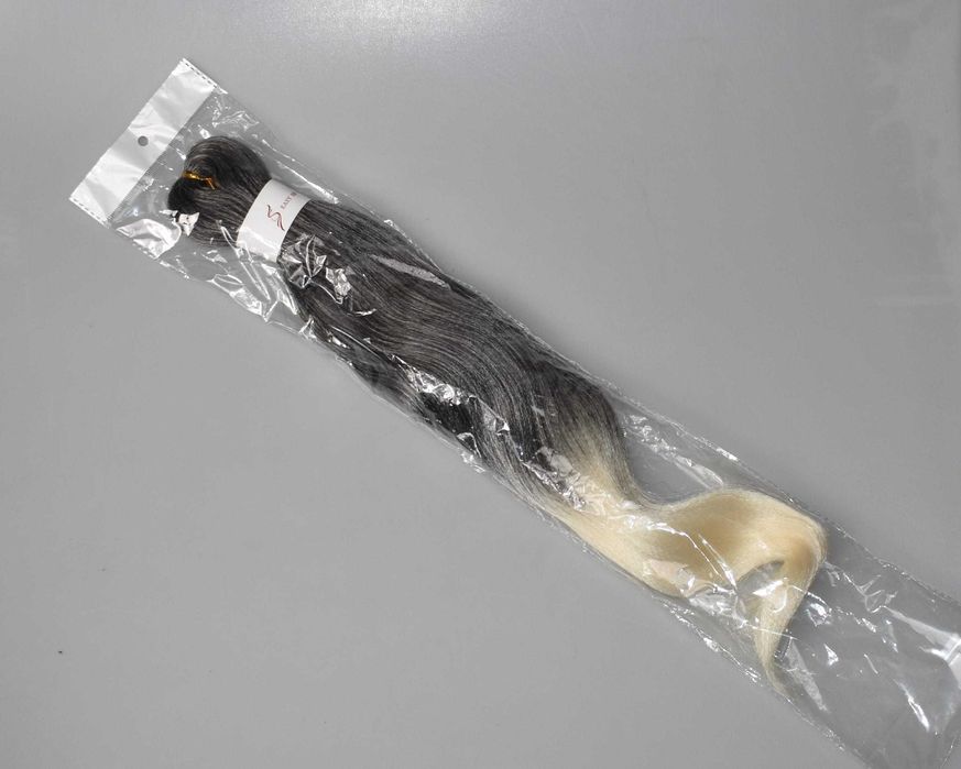 Pasmo syntetyczne czarno siwe  Easy Braid 51 cm