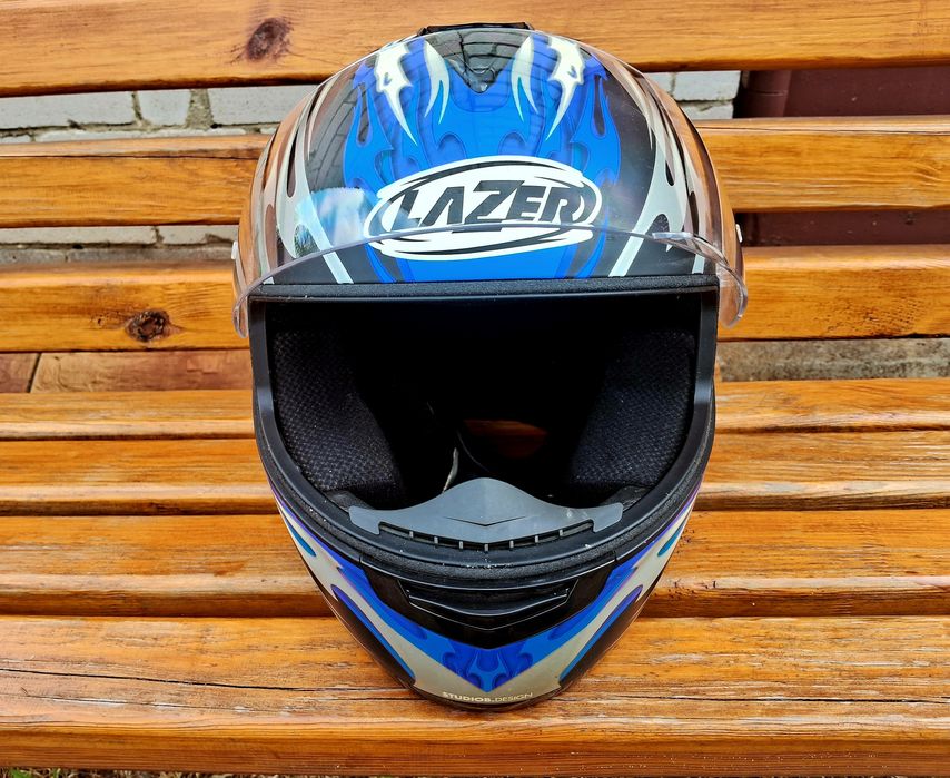 Мотошолом LAZER Vertigo Viper Black-Blue  розмір М