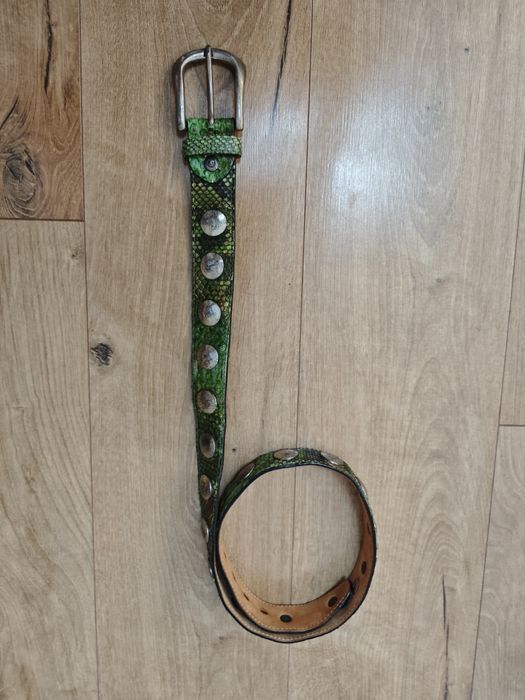 B.Belt Pasek z prawdziwej skóry węża - 95