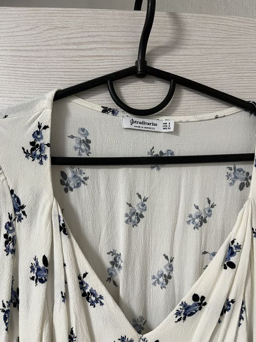 Біла довга максі сукня квітковий принт розмір s-m