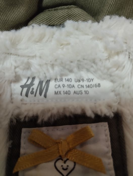 Куртка парка H&M зимова для дівчинки 9-10 років нова без бірки