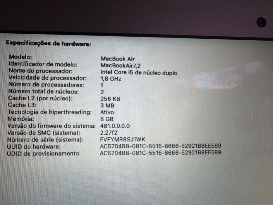 MacBook Air 13 inch 2017