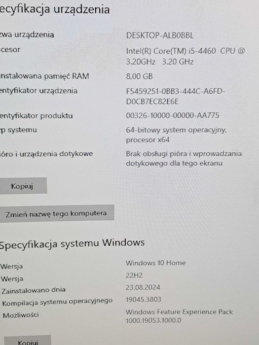 Komputer PC  caly zestaw - bez systemu