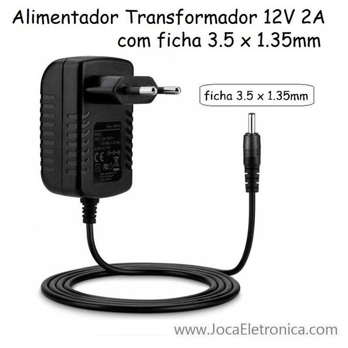 Alimentador Transformador 12V 2A ficha 3.5 x 1.35mm