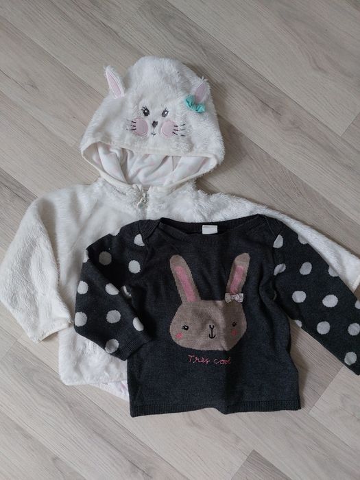 Bluza i sweterek zestaw r.80