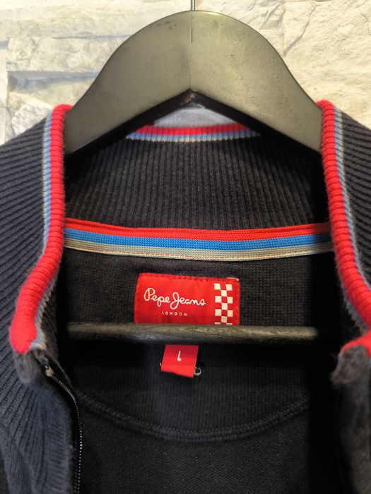 Sweter Rozpinany Pepe Jeans Red Bull Racing Czarny Hafty