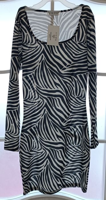 Sukienka tunika zebra zeberka