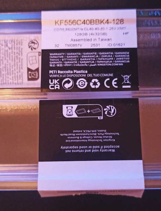 ОЗУ Kingston FURY 128GB (4x32GB) DDR5 5600 MHz Beast Black