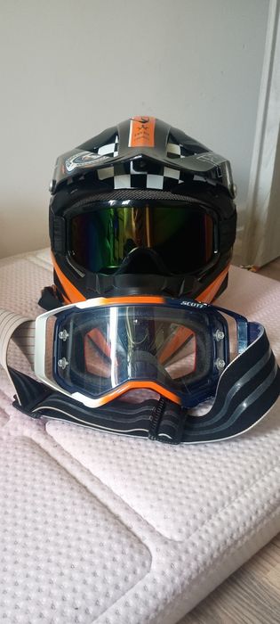 !!! Kask Fox+gogle!!
