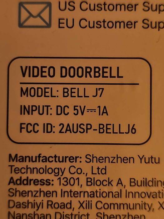 XTU Bezprzewodowy dzwonek do drzwi z kamerą, dzwonek wideo WiFi