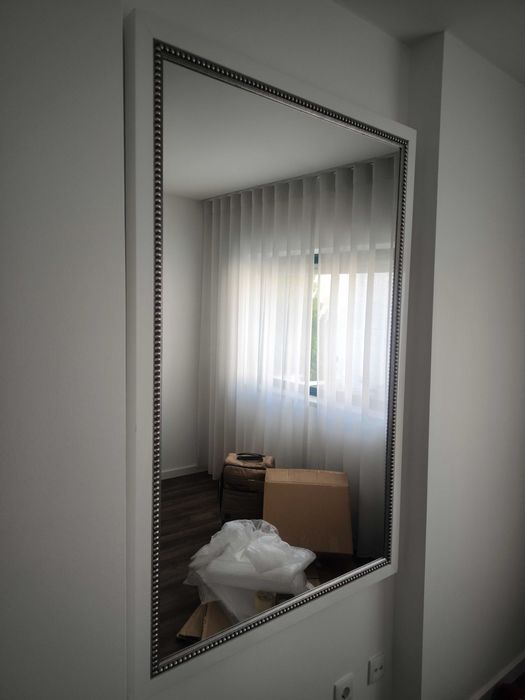 Espelho branco lacado