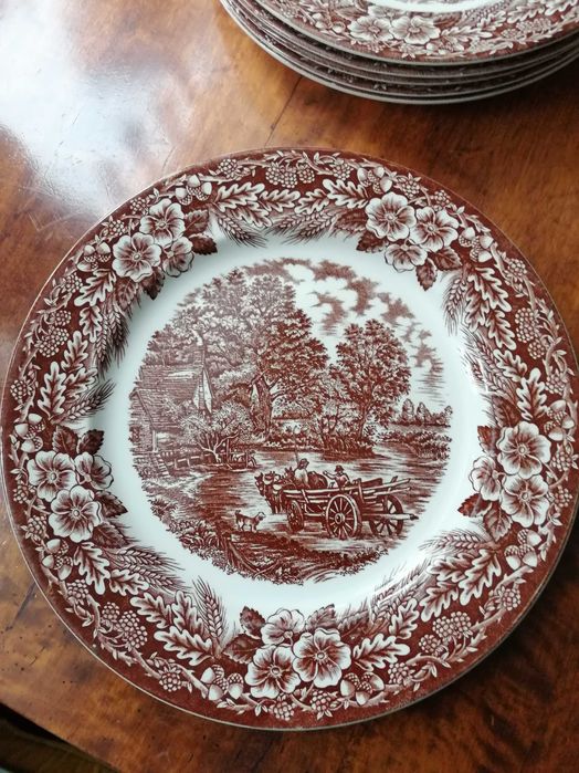 Zestaw obiadowy sygnowany BroadHurst Staffordshire Ironstone ANGLIA