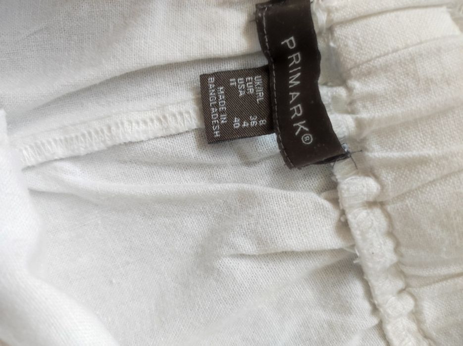 Białe lniane szorty PRIMARK, rozm. S