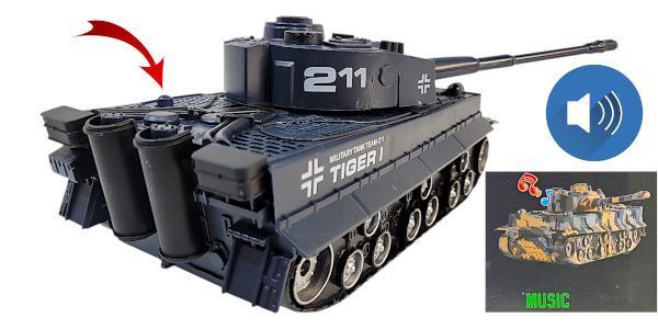 Czołg Na Radio Tygrys R/C Zdalnie Sterowany ze Świecącymi Reflektorami