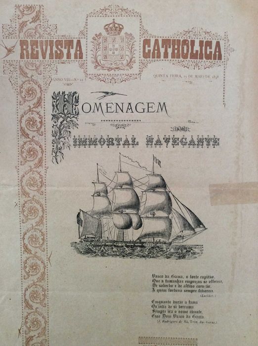 Revista Catholica. Homenagem ao immortal Navegante... 1898. Rara