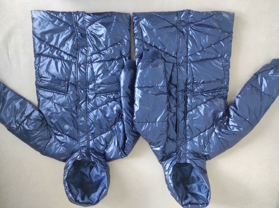 Kurtki zimowe r. 146 dla bliźniaczek