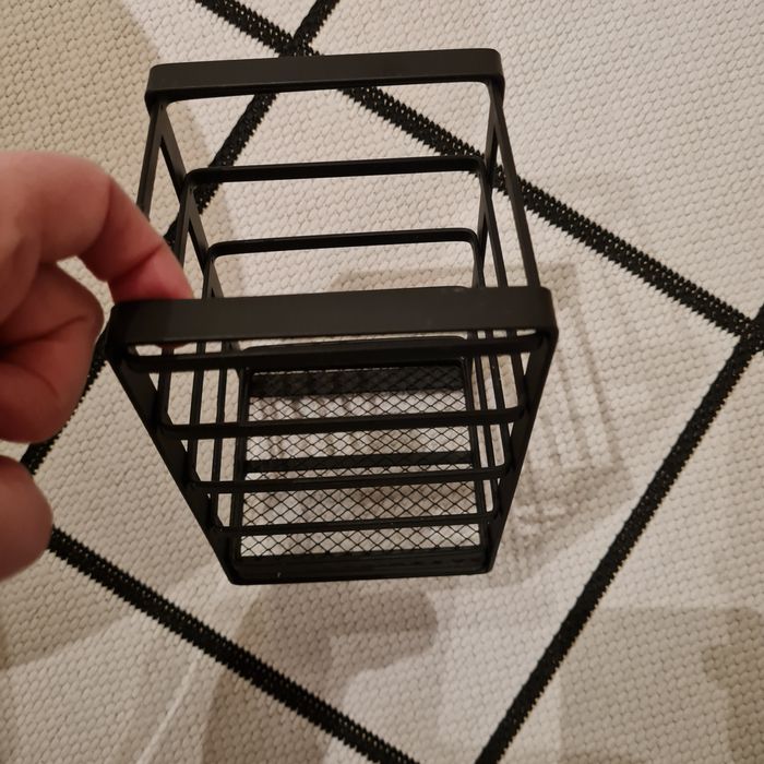 Pojemnik ociekacz na sztućce przybory kuchenne loft czarny mat Nowy