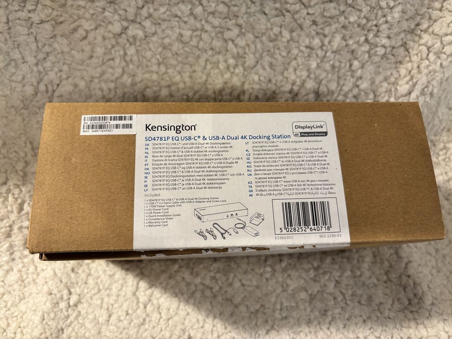 Dock station Kensington SD4781P 160€