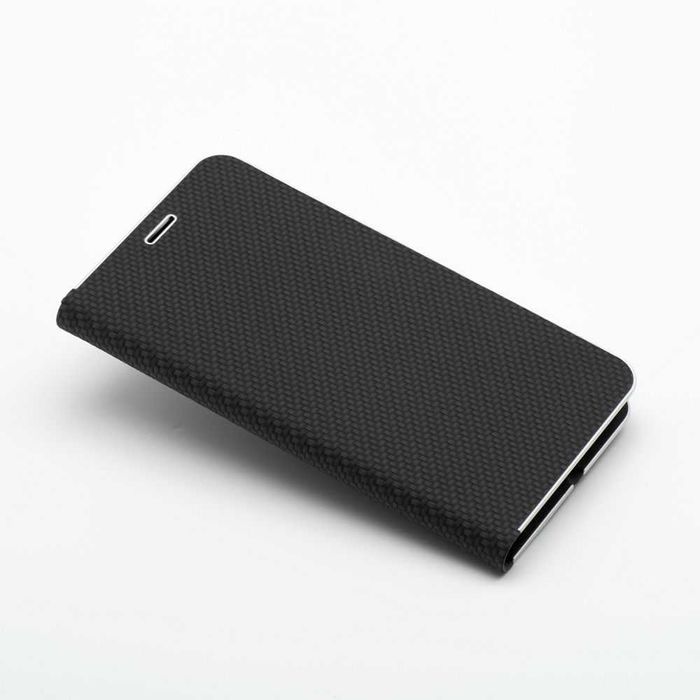 Kabura Etui Book Carbon do Xiaomi Redmi 14C + Szkło Hartowane