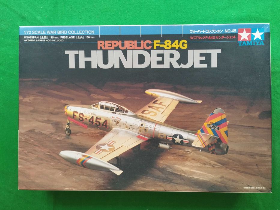 1/72 Tamiya 60745 Republic F-84 G ThunderjetUSAF FAP kit modelismo decalques
