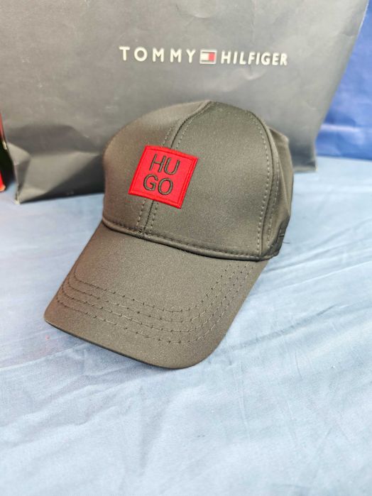 Czapka z daszkiem unisex Hugo Boss kolory czarna premium regulowana