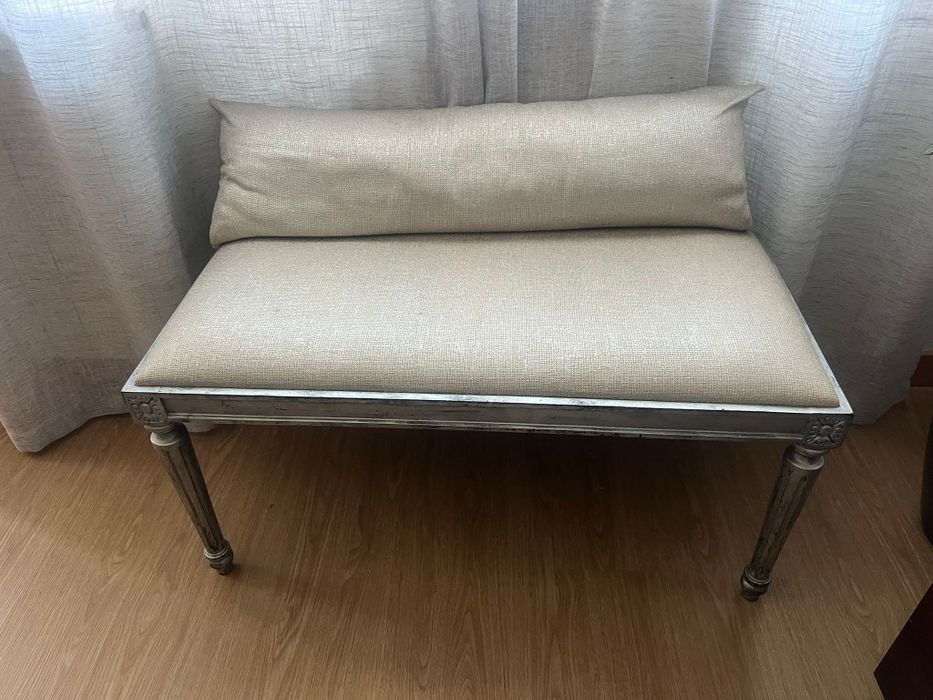 Banco sofá prateado