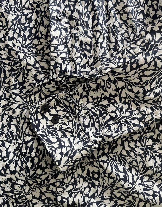 H&M Koszula męska granatowa w biały wzór