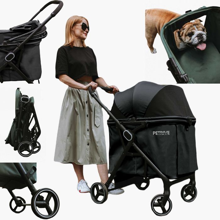 Wózek dla psa kilku kotów B.RIDER do 30kg PETRIVE spacerówka dla psa