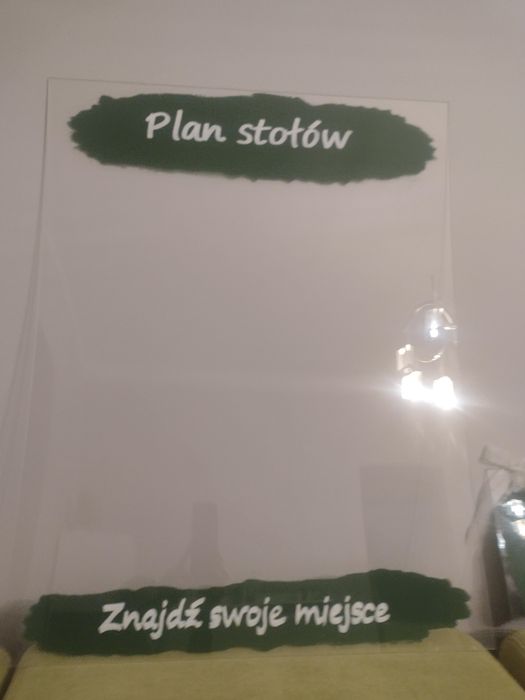 WESELE - plan stołów tablica