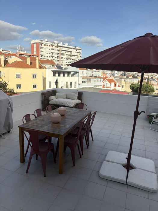 Mesa de jardim madeira de acacia 180x90 com 8 cadeiras