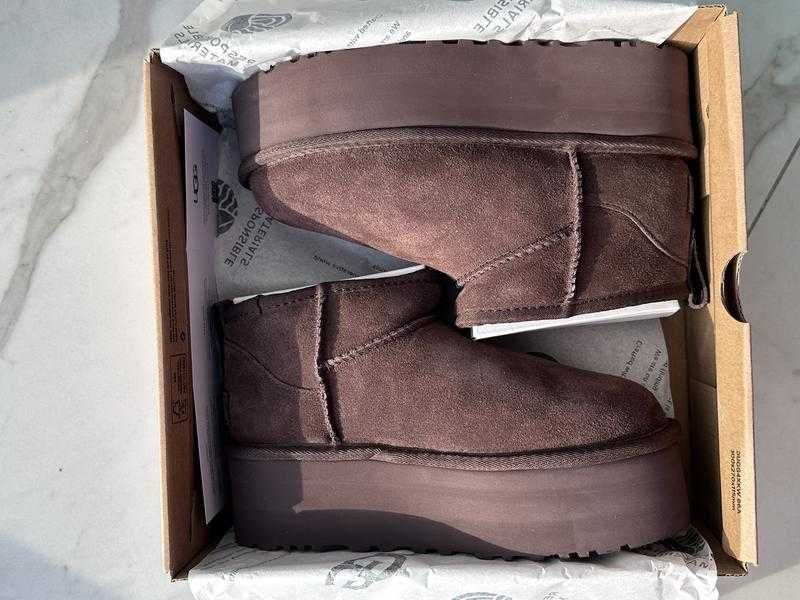 Угги/Угг/Уггі/Уги/Угі/UGG Australia Ultra Mini Platform 5 см Chocolate