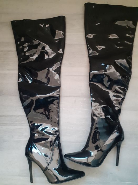 СЕКСІ лаковІ ботфорти стріпи