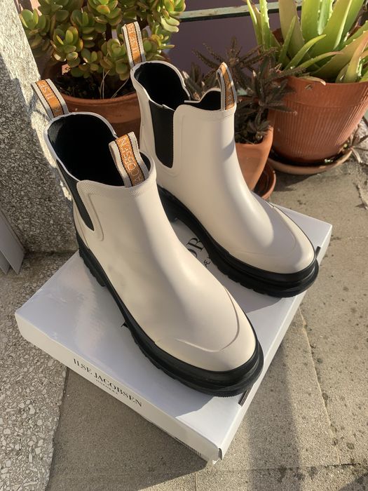Botas Ilse Jacobsen Hornbæk 38 Chelsea Rain Milk Creme