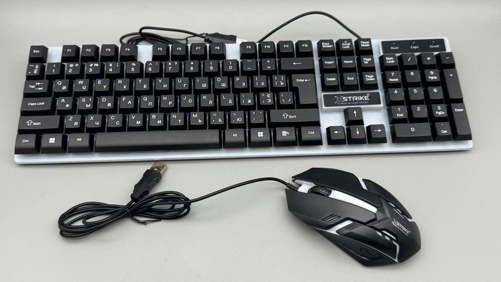 Комплект игровой‼️Led RGB Клавиатура + Мышь с радужной подсвет