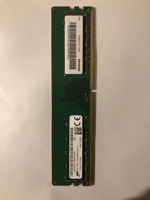 Нова оперативна память для ПК, Micron 8Gb DDR4 2666