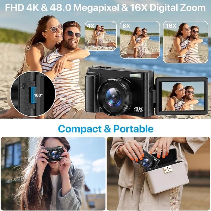 Câmara Digital 4K Ultra HD - 48MP