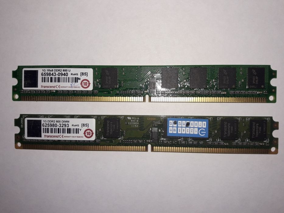 За две шт. DDR2 800MHz по 1Gb