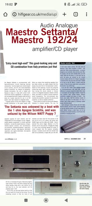 Audio Analogue - Maestro Settanta State Integrated amplifier