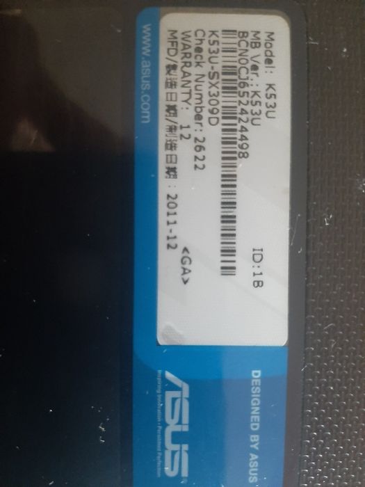 ASUS K53U  ноутбук