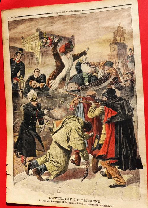 O Regicídio ilustração do Le Petit Journal,  1908