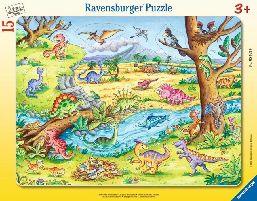 Puzzle 15 Young Dinosaurs Where to Put It? ,293x5 mm