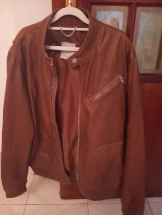 Casaco em pele carneiro genuíno