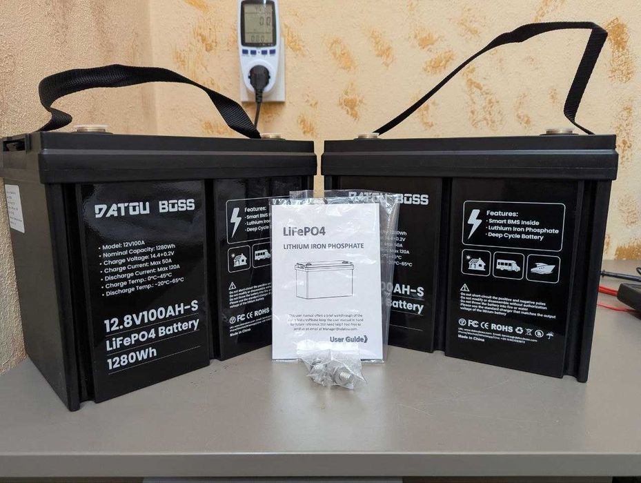 Акумулятор LiFePO4 DATOUBOSS 12.8V від 50 до 300 100Ah BMS 100A — для інвертора та ДБЖ