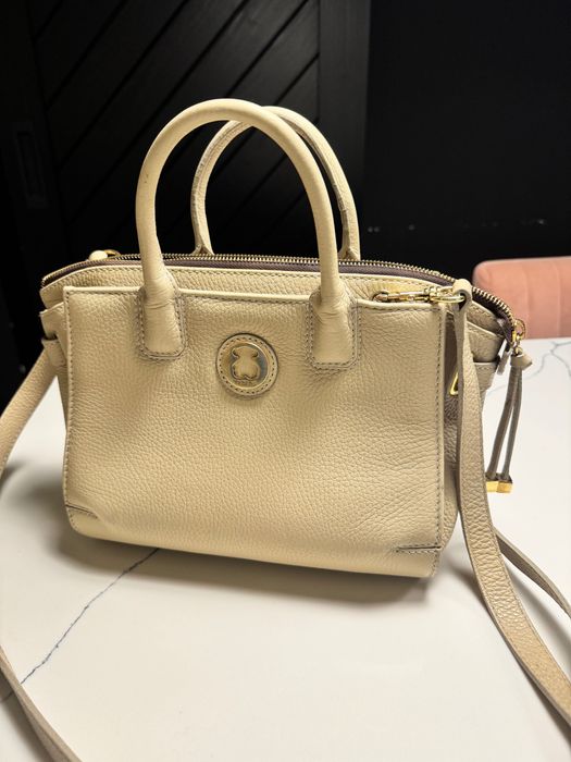 Torebka TOUS beżowa ze skóry